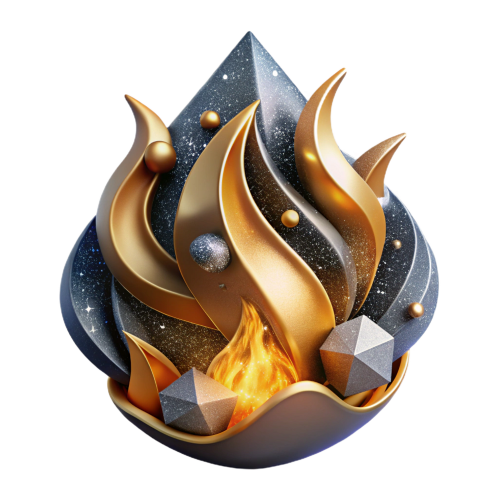 beautiful modern Abstract Fire Flame Design with Smoke Cutout premium png