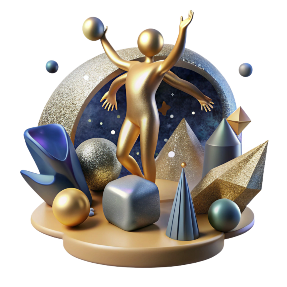 wonderful abstract Abstract Figure Reaching for Future Isolated Element premium png