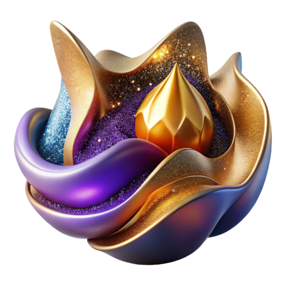 magnificent abstract Abstract Reaching Form with Bold Colors Transparent Background original png