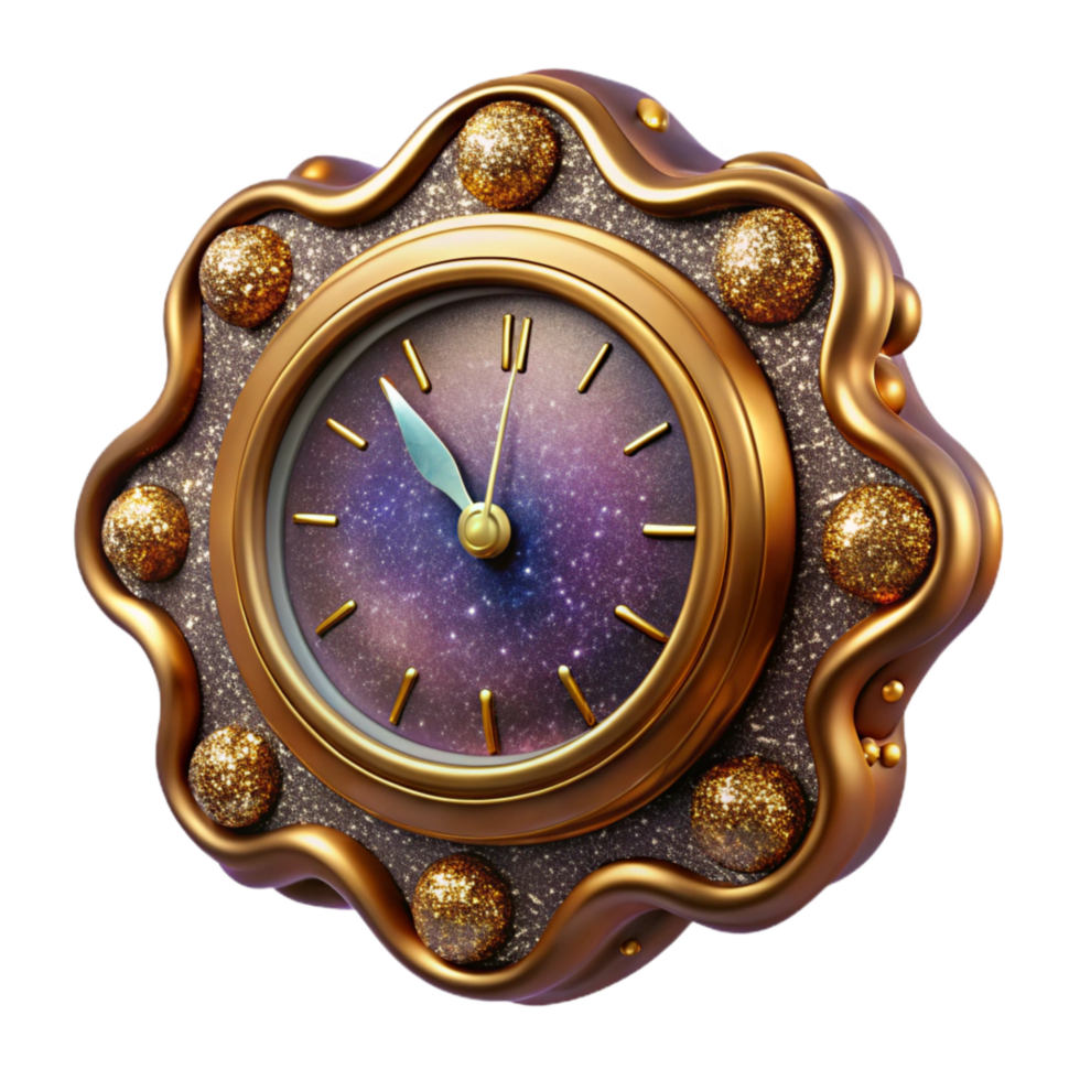 elegant abstract Antique Clock Face Closeup Cutout png