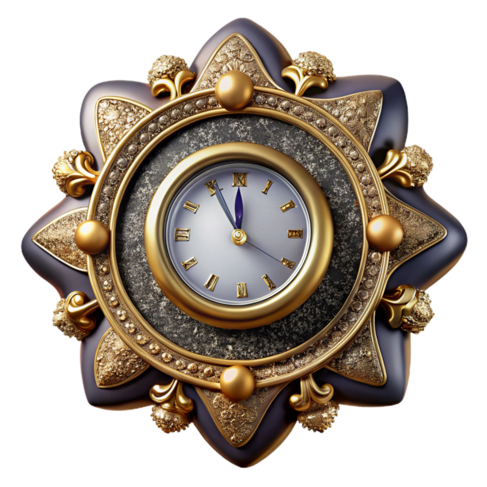wonderful minimalist Antique Clock Face Closeup Cutout authentic png