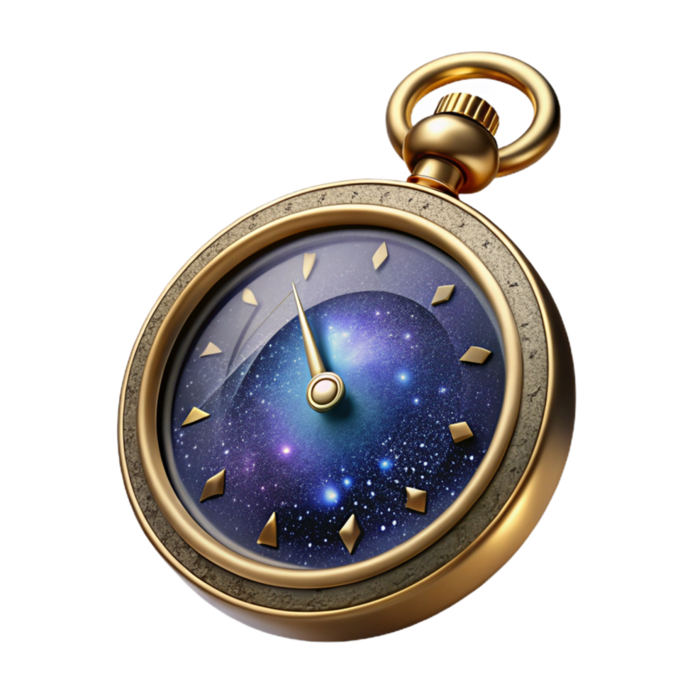 dramatic traditional Antique Pocket Watch Face Up Isolated Cutout detailed png