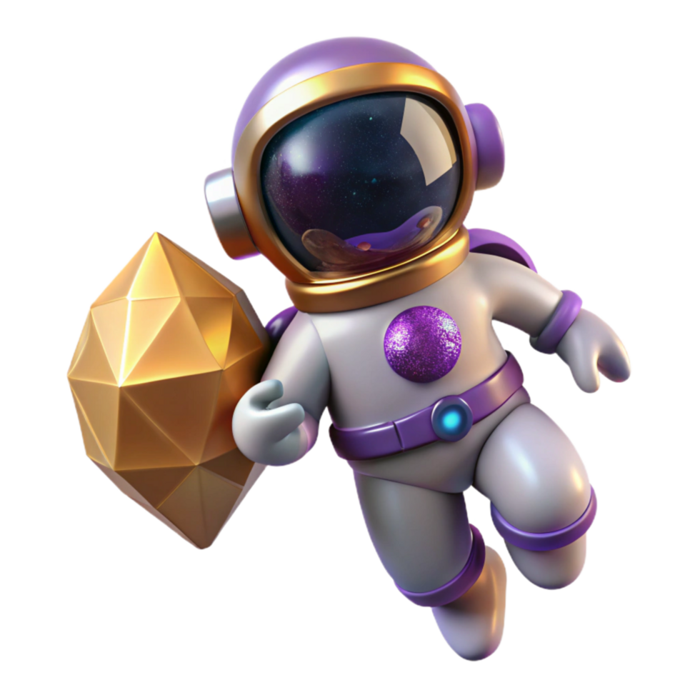magnificent rustic Astronaut Floating in Space Isolated Element exclusive png