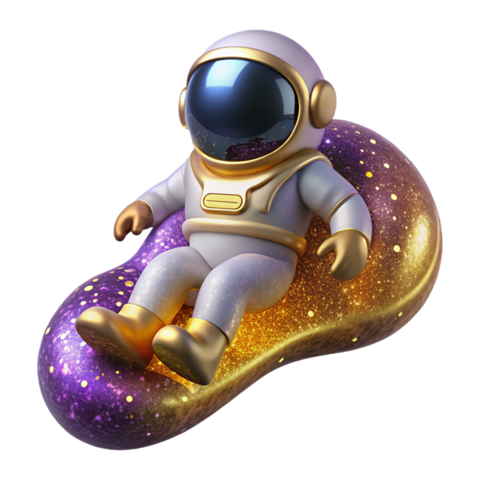 beautiful artistic Astronaut Floating in Space Isolated Element exclusive png