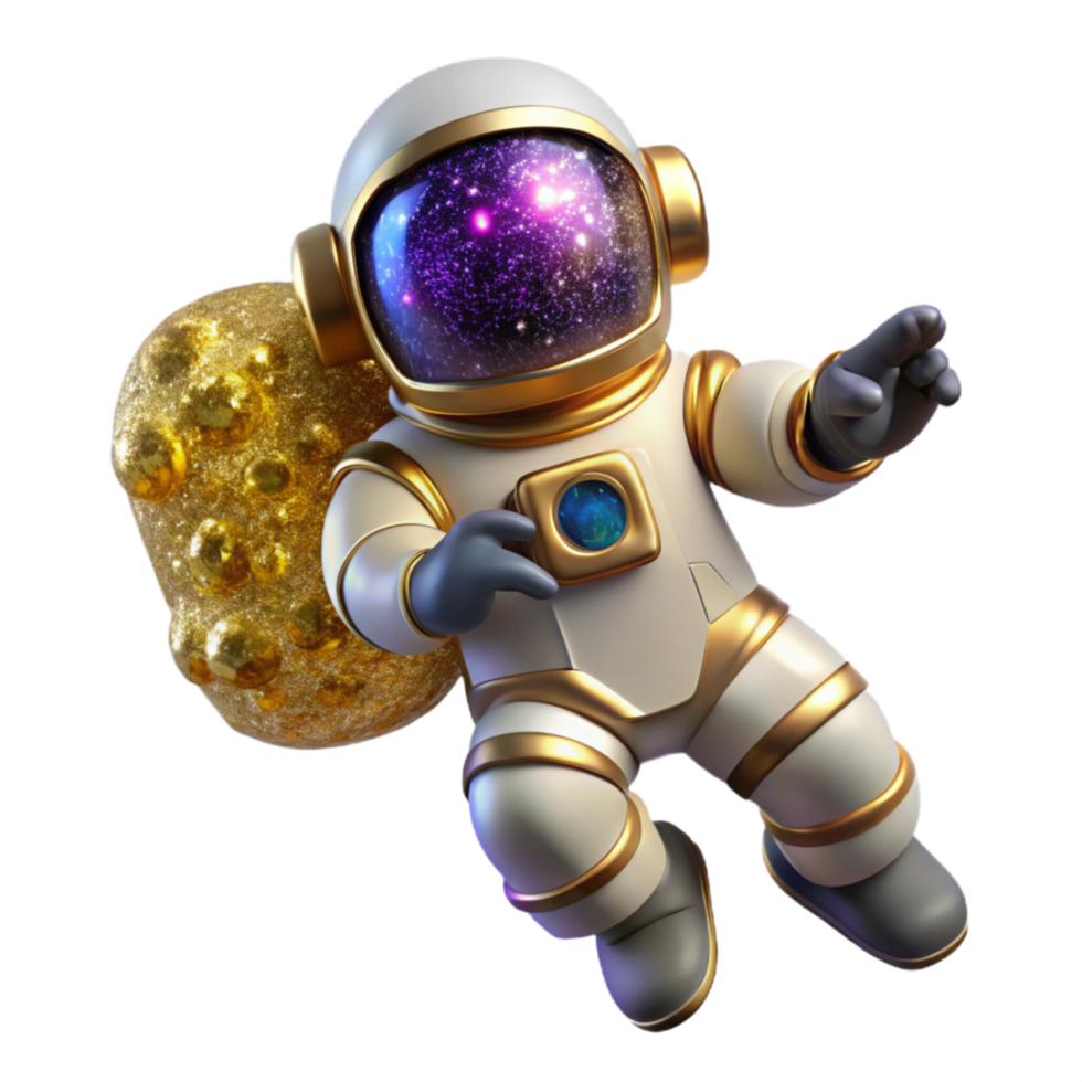 wonderful abstract Astronaut Performing Spacewalk Cutout Isolated detailed png