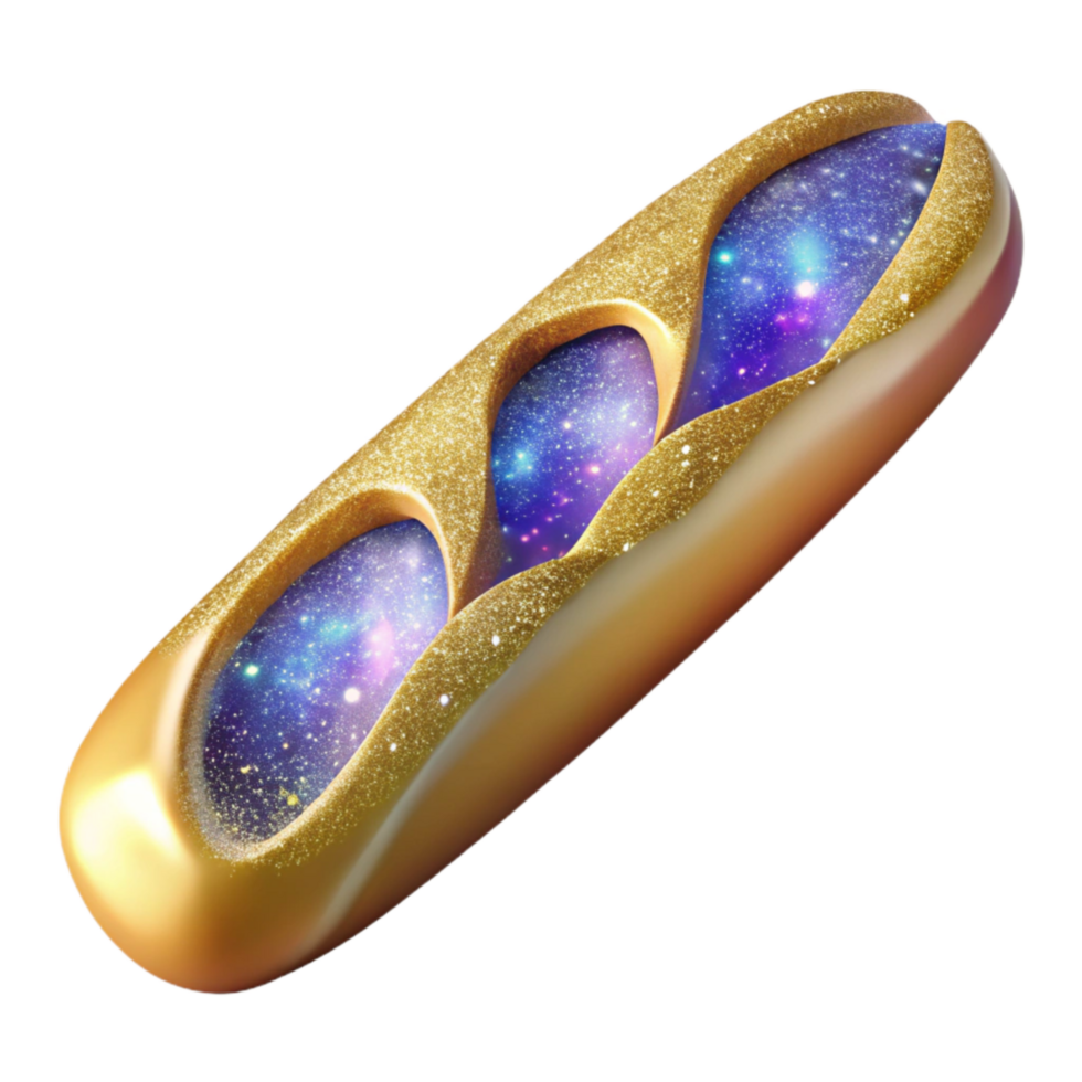 stunning artistic Baguette with Crisp Crust and Transparent Background detailed png