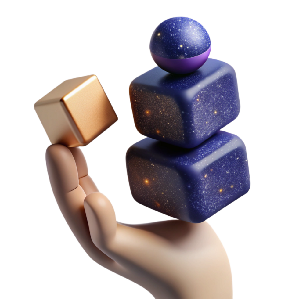 extraordinary vintage Balancing Act with Colorful Wooden Blocks high quality png