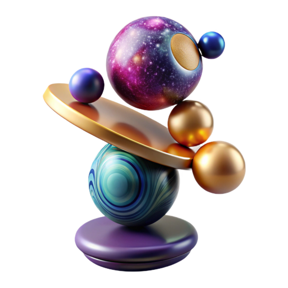 magnificent contemporary Balancing Act with Colorful Wooden Blocks png