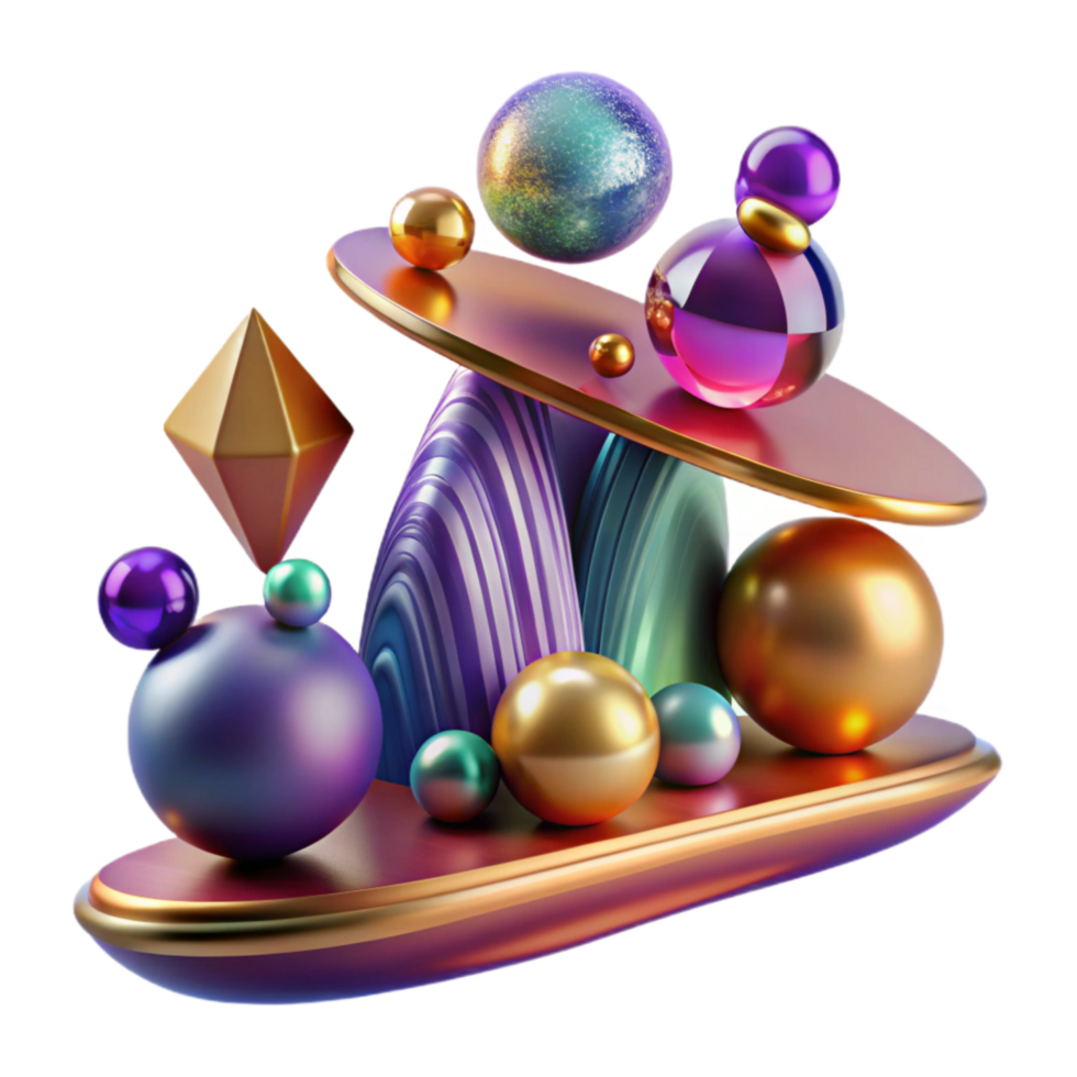 vibrant rustic Balancing Act with Colorful Wooden Blocks detailed png