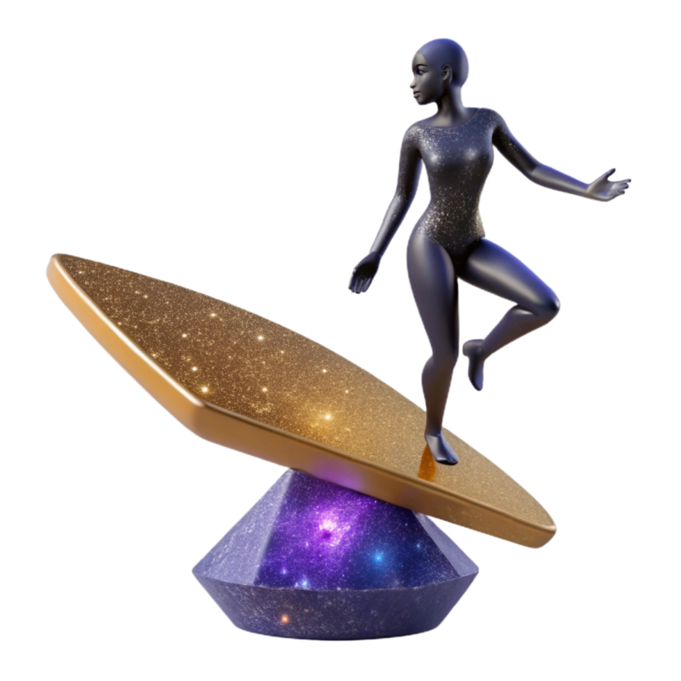 elegant artistic Balancing Act with Colorful Wooden Blocks png