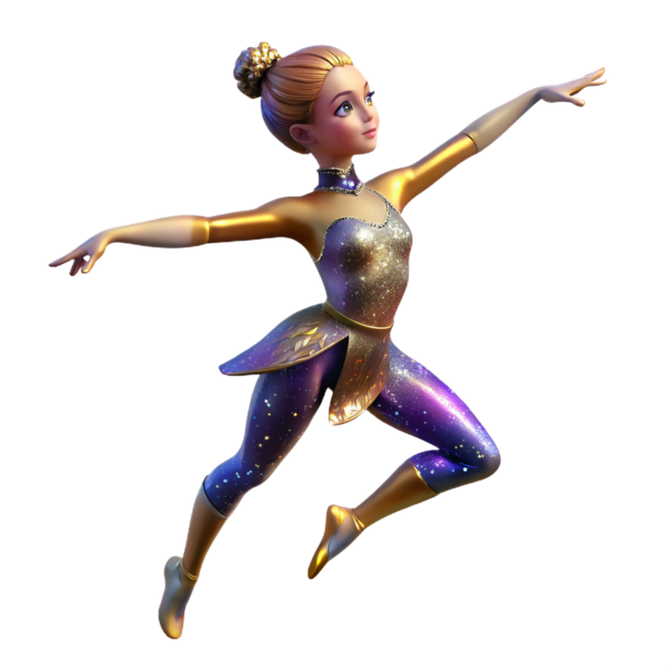 vibrant vintage Ballet Dancer Lift Isolated with Graceful Form detailed png