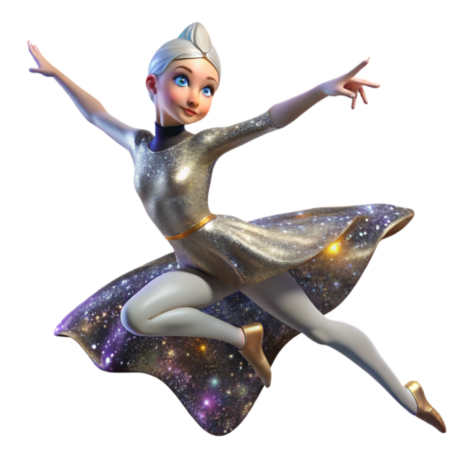 wonderful artistic Ballet Dancer Jump Isolated with Graceful Form png