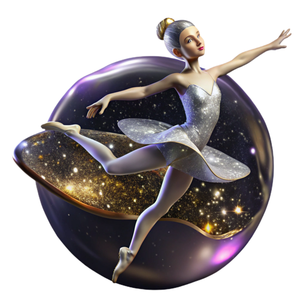 impressive vintage Ballet Dancer Jump Isolated with Graceful Form premium png