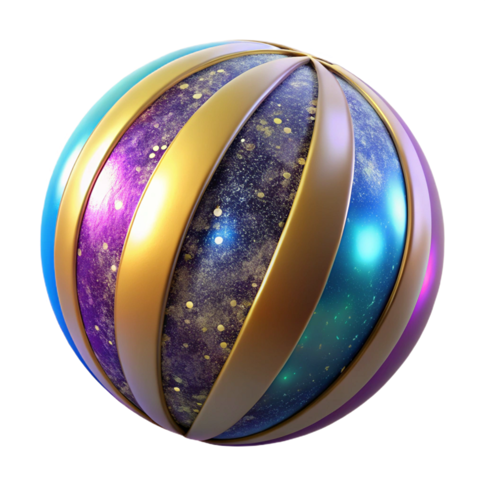 elegant minimalist Beach Ball Striped Colorful Transparent Background png