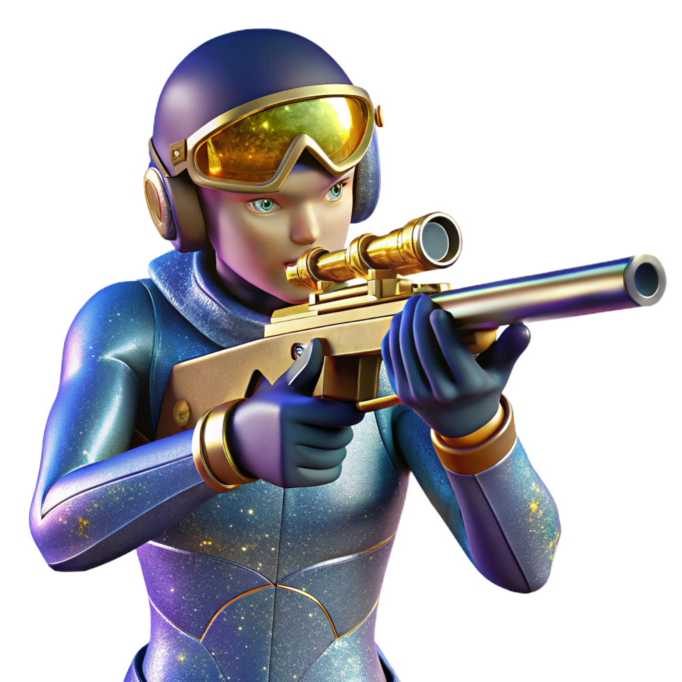 serene classic Biathlon Athlete Reloading Rifle Transparent high quality png