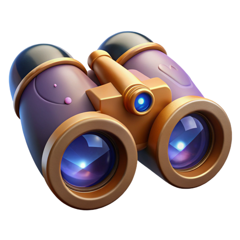 elegant traditional Binoculars Focused on Distant Landscape Isolated Element high quality png