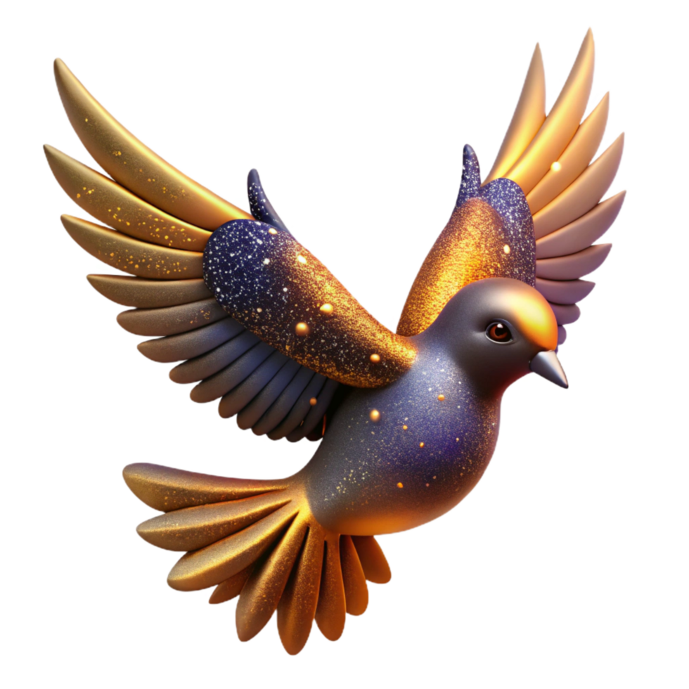 magnificent vintage Bird Taking Flight Wings Spread Isolated high resolution png