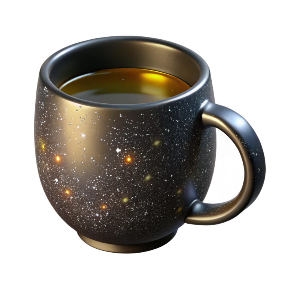 extraordinary traditional Black Coffee Mug Handle Visible Isolated Element professional png