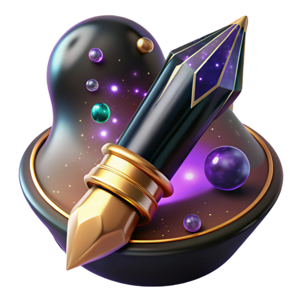impressive creative Black Ink Pen Writing Position Transparent Background original png
