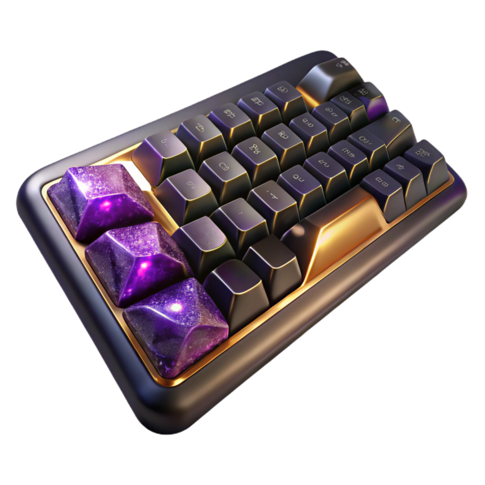 extraordinary abstract Black Keyboard Wireless Isolated detailed png