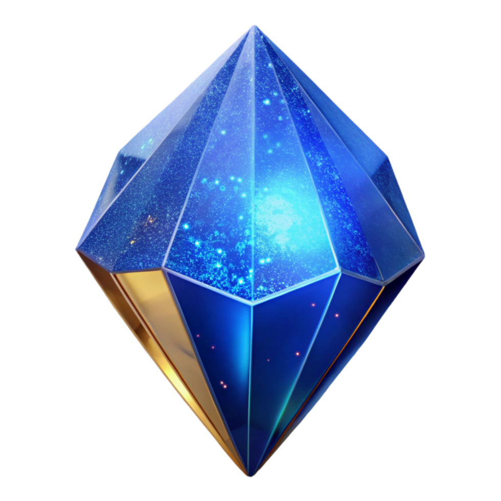 wonderful rustic Blue Gemstone Faceted Cut Isolated Transparent Background original png