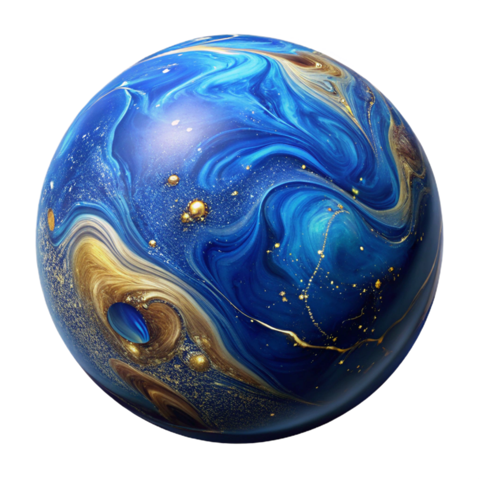 beautiful modern Blue Marble Texture Top Angle Isolated high resolution png