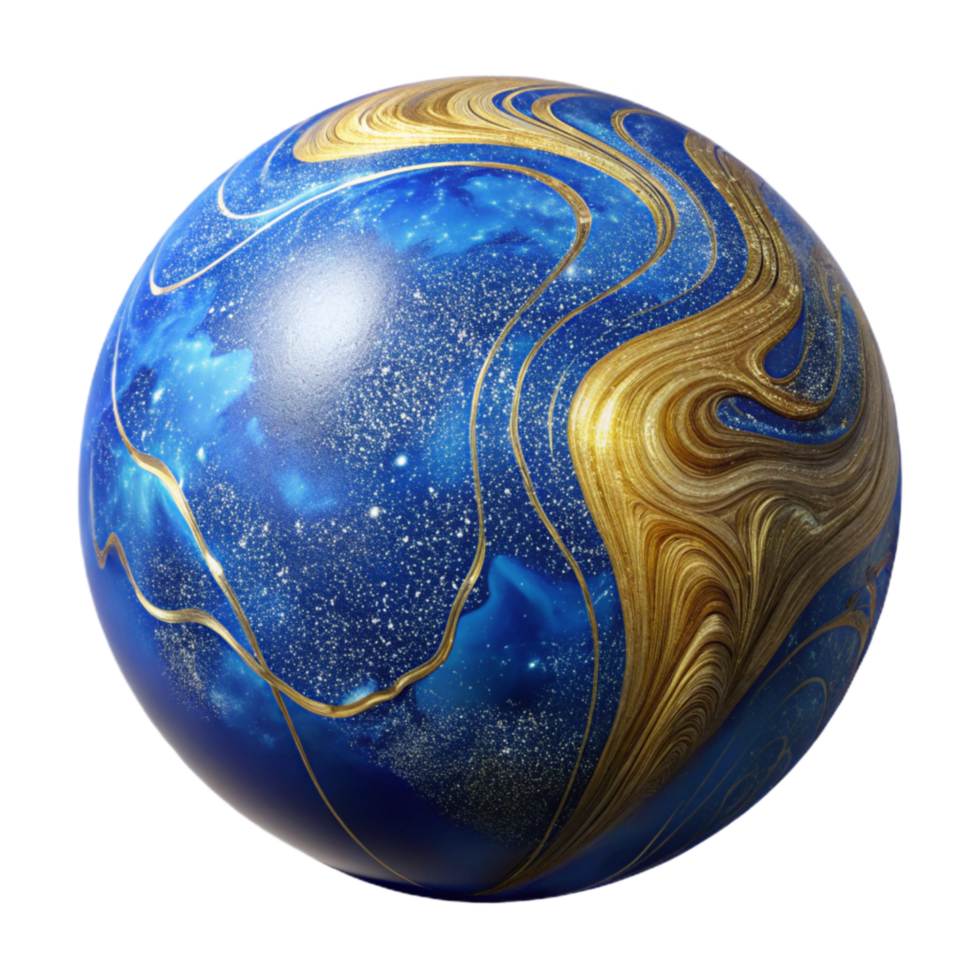 stunning modern Blue Marble Texture Top Angle Isolated authentic png