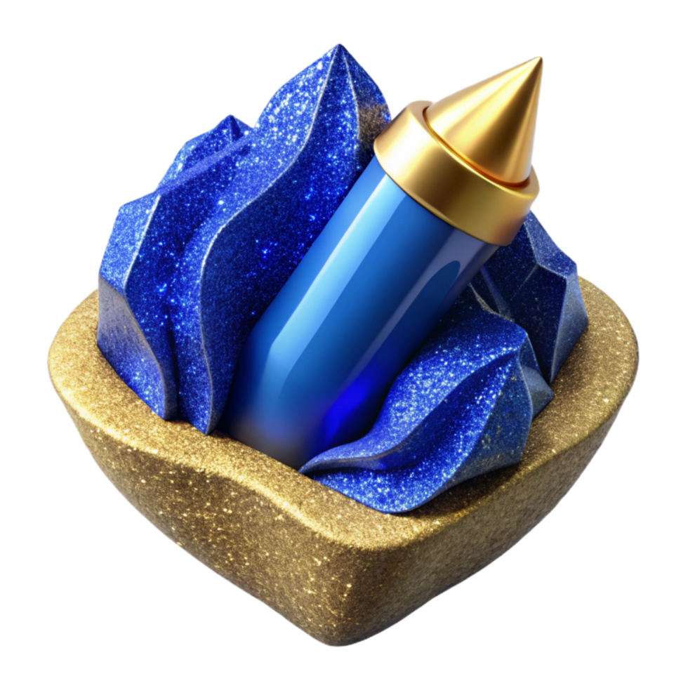 magnificent traditional Blue Marker Top View Isolated premium png