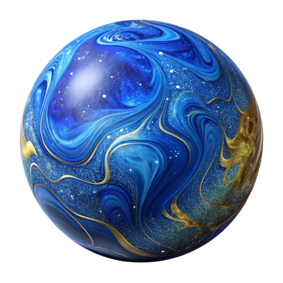 vibrant artistic Blue Marble Texture Top Angle Isolated original png