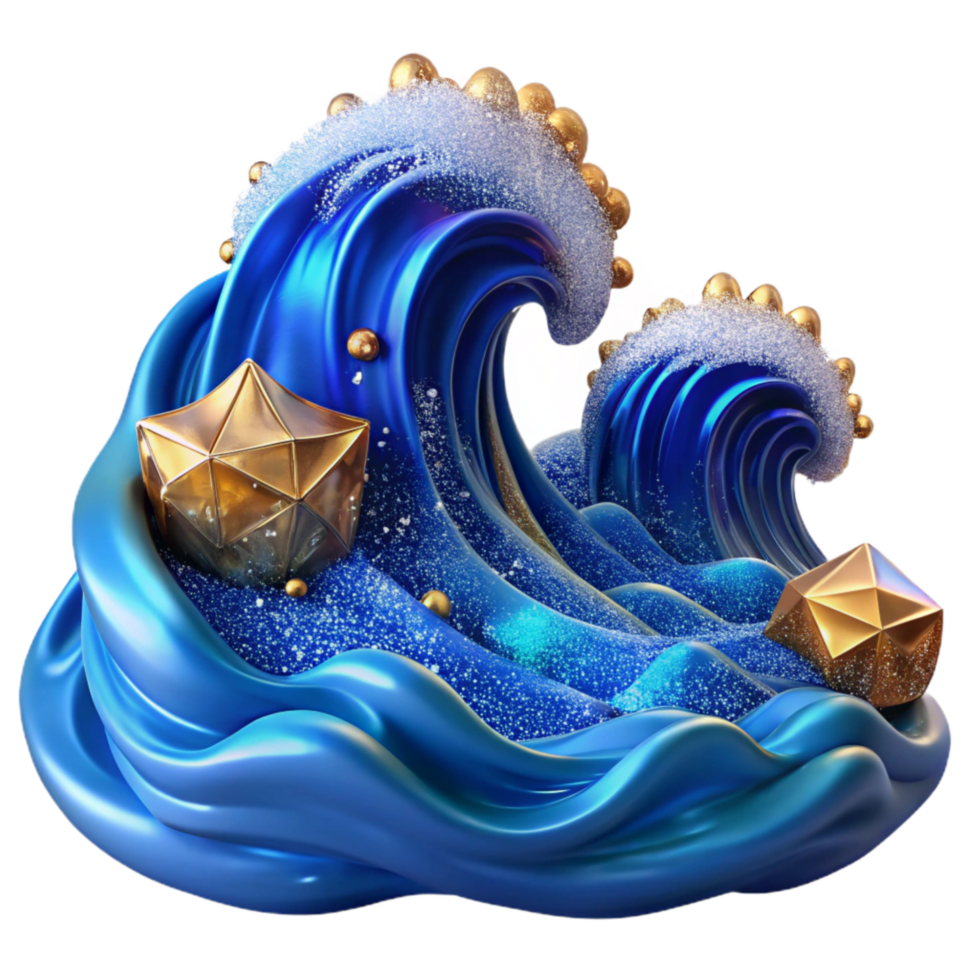 extraordinary modern Blue Ocean Waves Crashing on Shore Isolated high resolution png