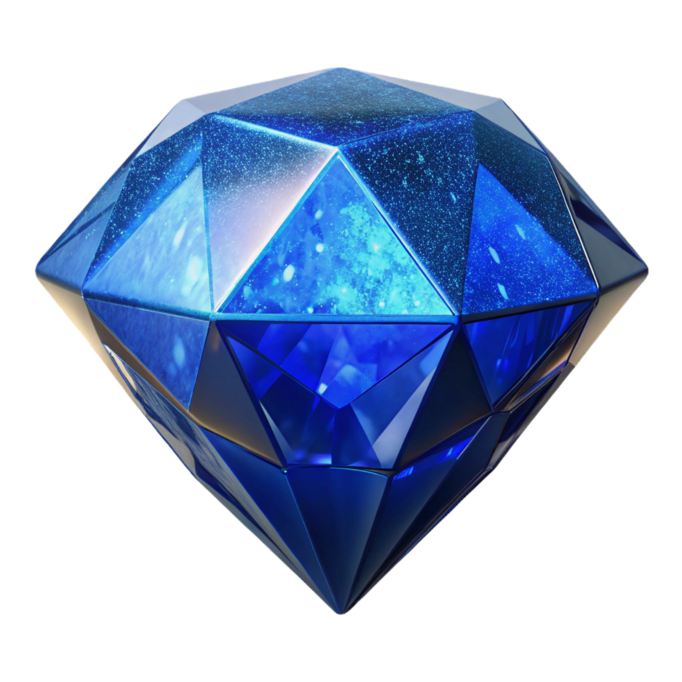 vibrant creative Blue Sapphire Gemstone Cut and Polished Isolated high quality png