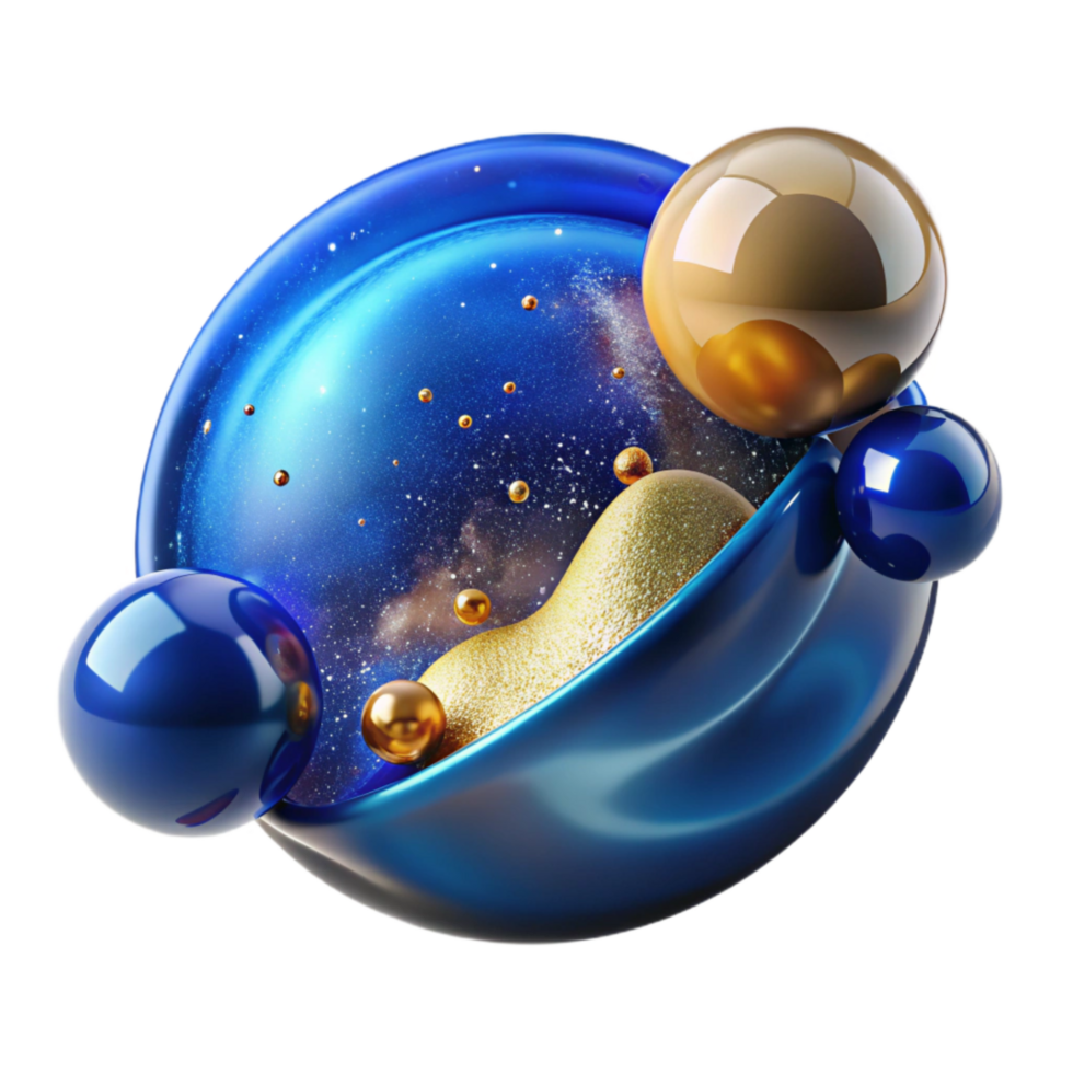 wonderful creative Blue Soap Bubble Floating Up Cutout professional png