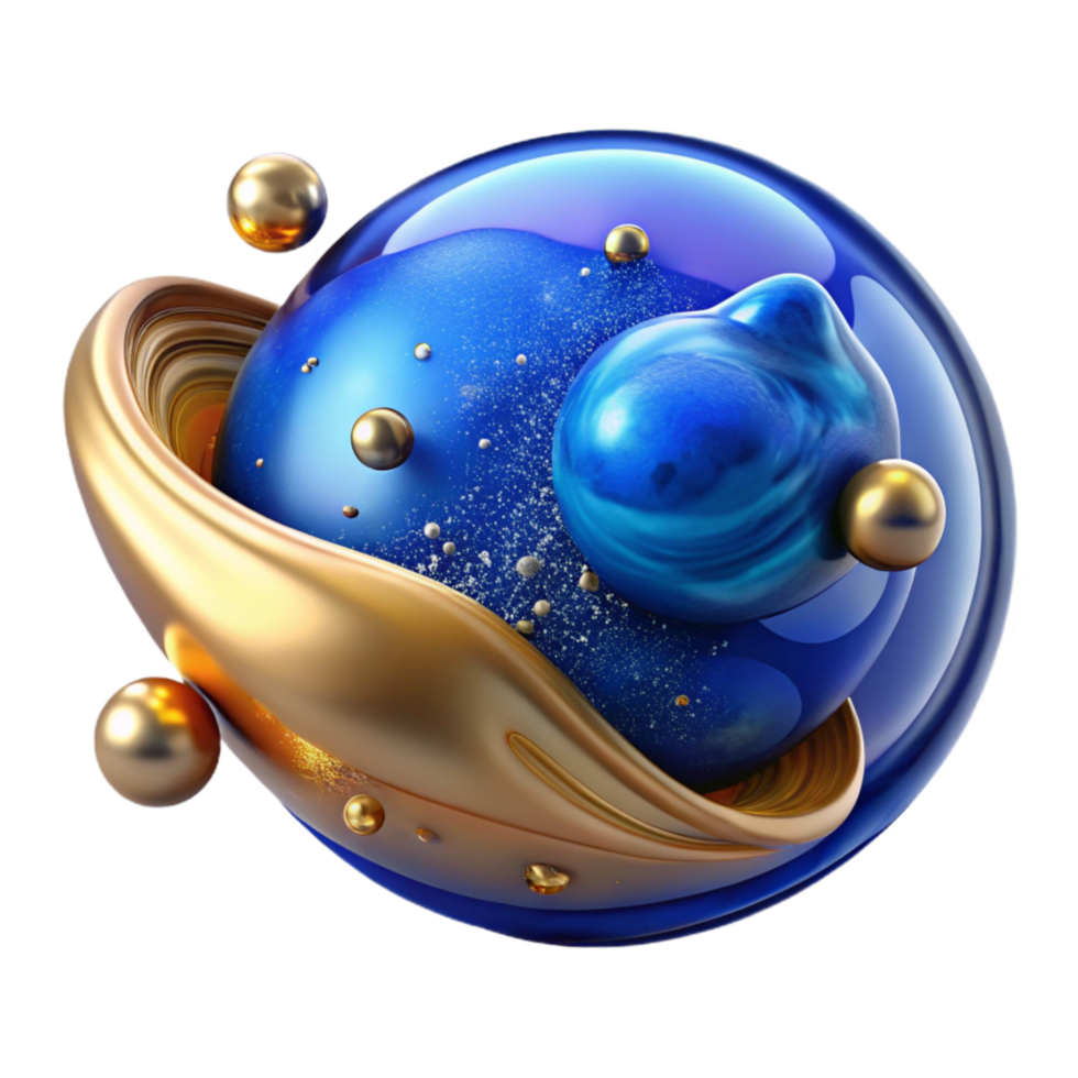 vibrant creative Blue Soap Bubble Floating Up Cutout authentic png