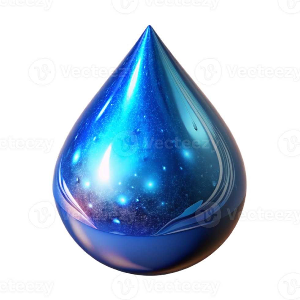 extraordinary vintage Blue Water Drop Reflection Isolated authentic png