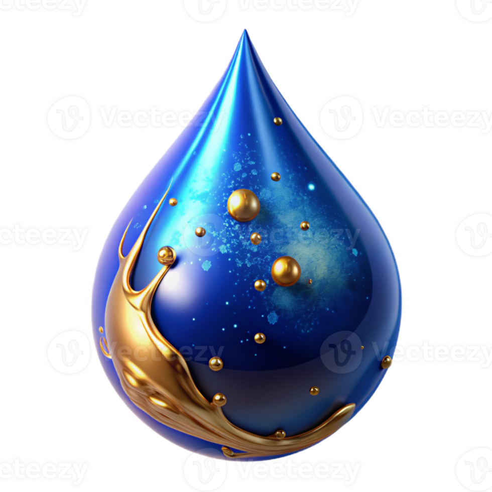 extraordinary vintage Blue Water Drop Splashing Effect Isolated png