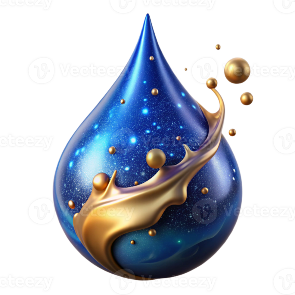 extraordinary minimalist Blue Water Drop Splashing Effect Isolated png