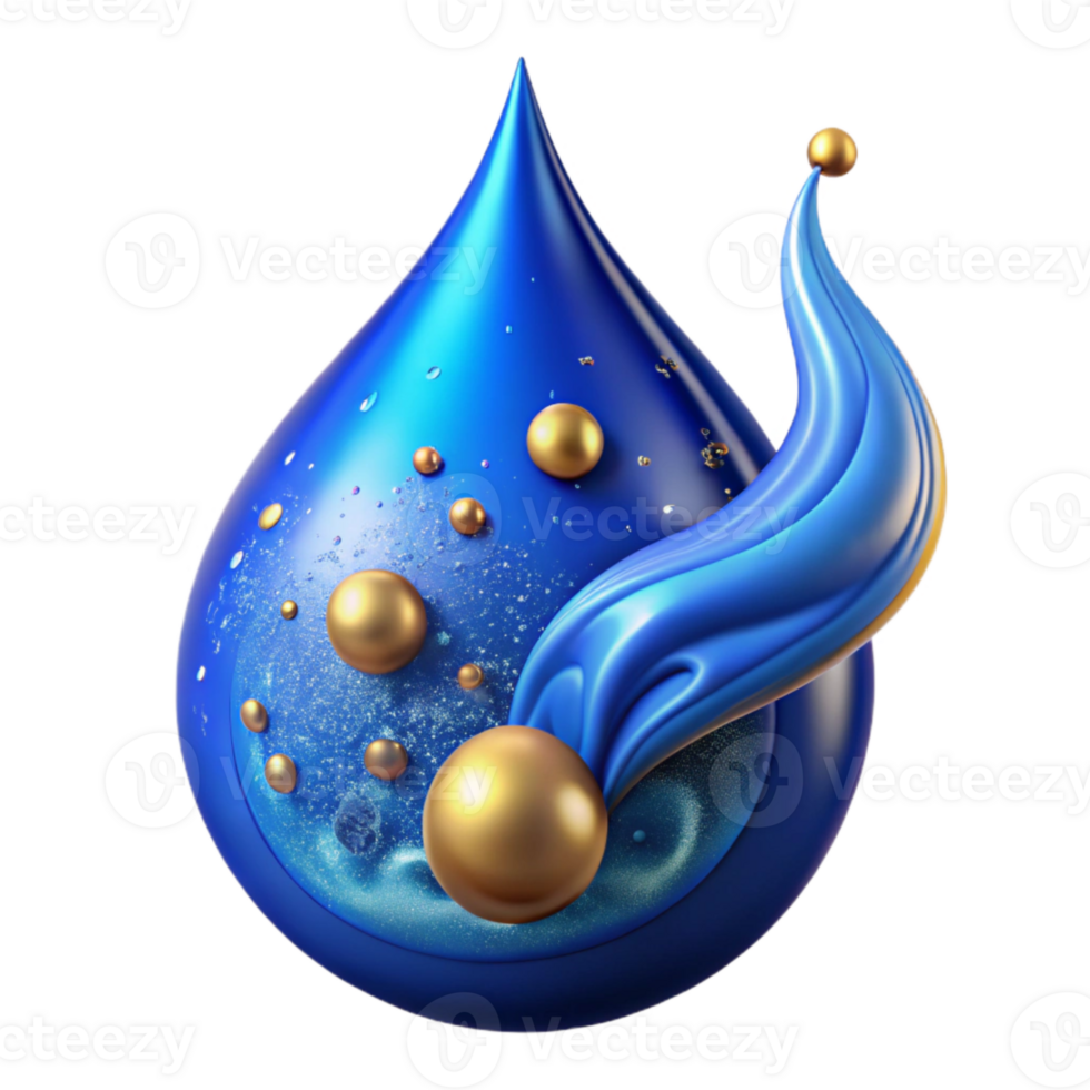 dramatic contemporary Blue Water Splash Droplets Isolated authentic png