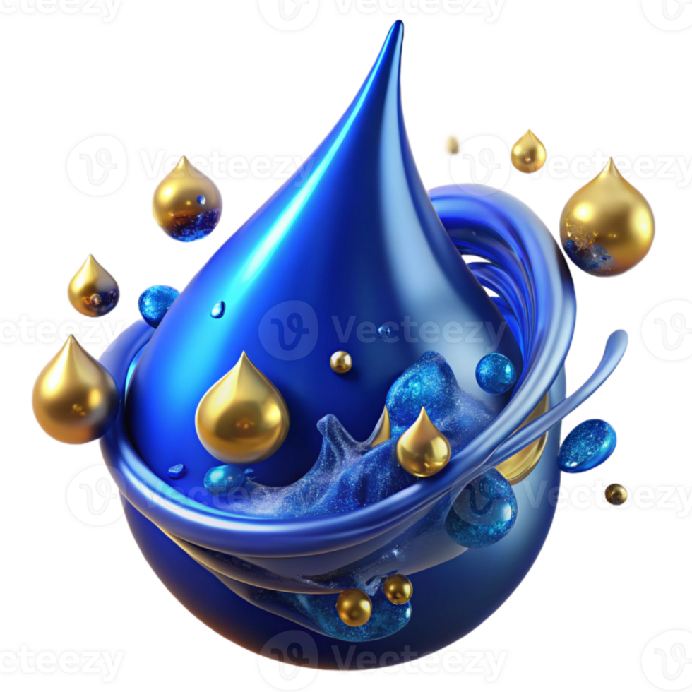 beautiful traditional Blue Water Splash Droplets Isolated high quality png