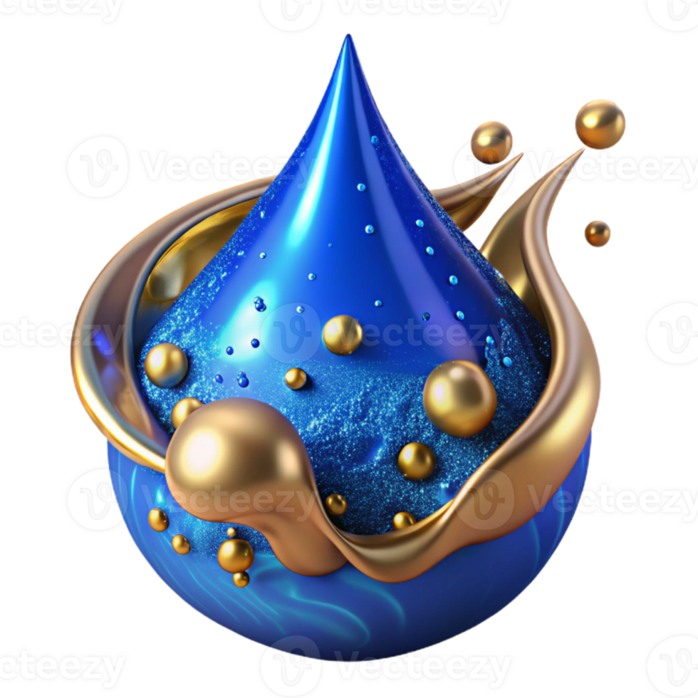 magnificent traditional Blue Water Splash Droplets Isolated detailed png