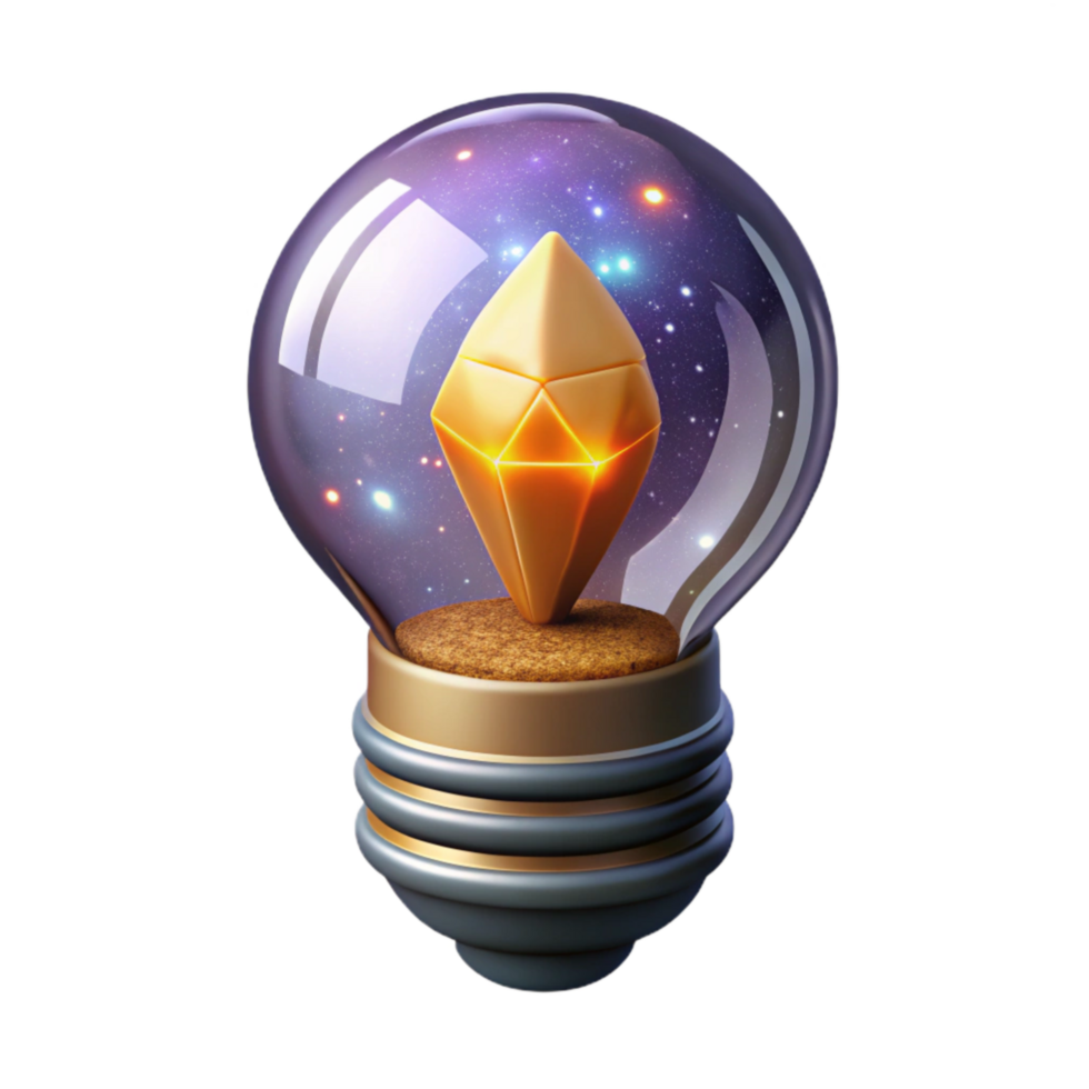 dramatic abstract Bright Light Bulb Icon Transparent Background professional png