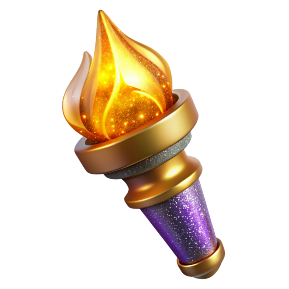 magnificent rustic Bright Torch Flame Side View Transparent high quality png