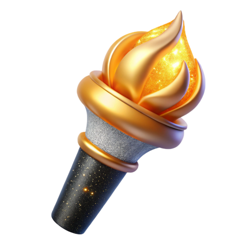 impressive artistic Bright Torch Flame Side View Transparent authentic png