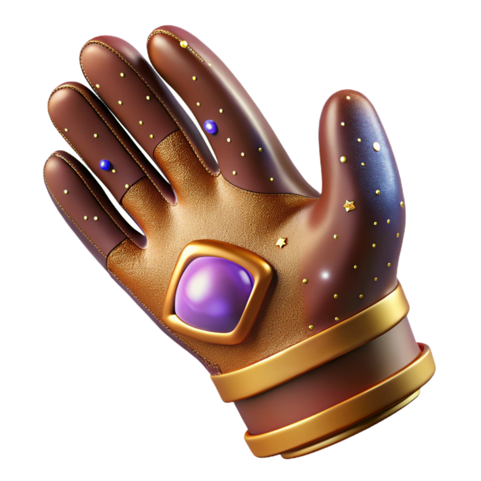 dramatic abstract Brown Leather Glove Open Hand Cutout original png