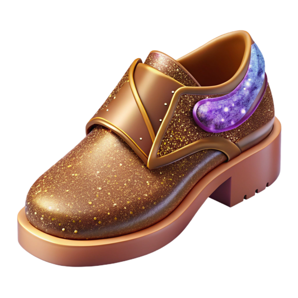 stunning rustic Brown Leather Shoe Side View Transparent Background exclusive png