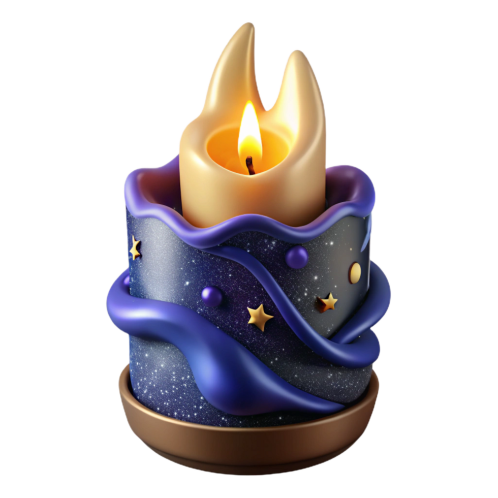 extraordinary abstract Burning Candle with Soft Glow Cutout Transparent Background original png