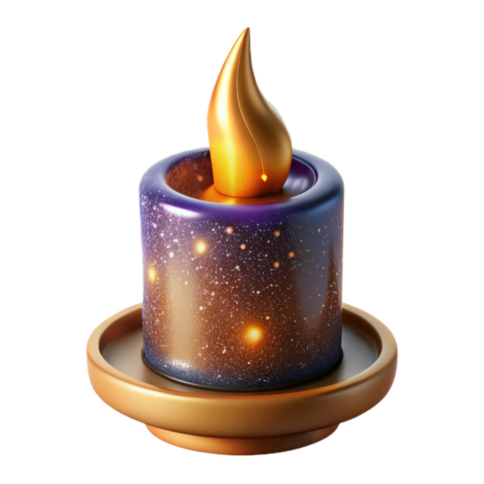 impressive modern Burning Candle with Warm Glow Transparent Background premium png