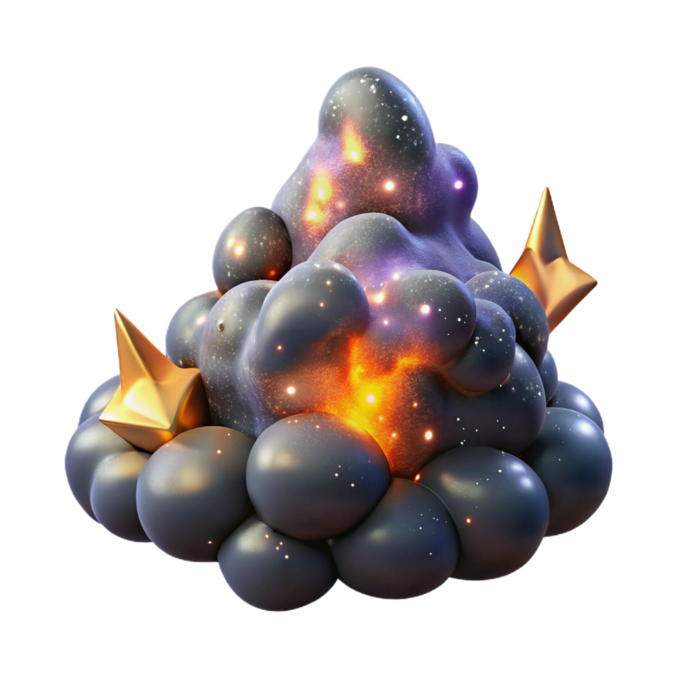 vibrant artistic Burning Fire with Smoke Plumes Cutout detailed png
