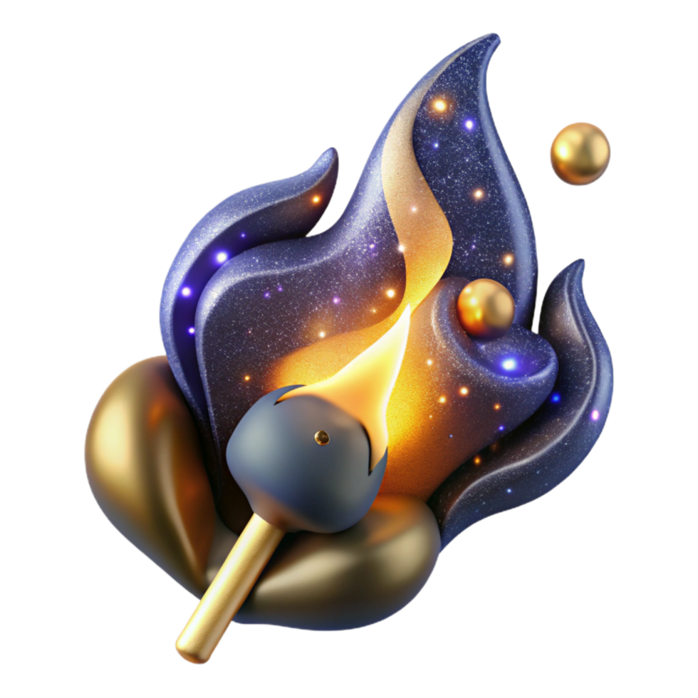 dramatic rustic Burning Match Flame with Smoke genuine png