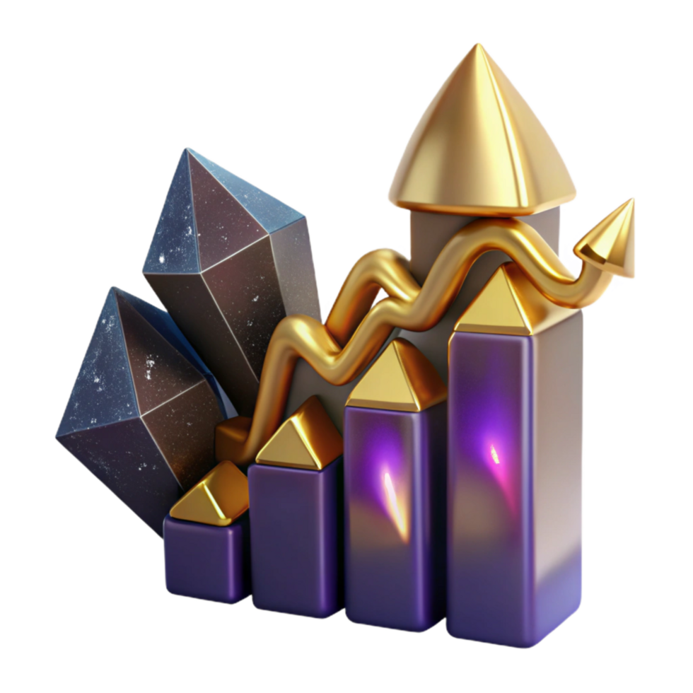 extraordinary classic Chart with Upward Trend Isolated Element authentic png