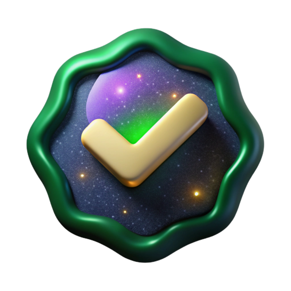 dramatic minimalist Checkmark Icon Isolated with Green Tick exclusive png